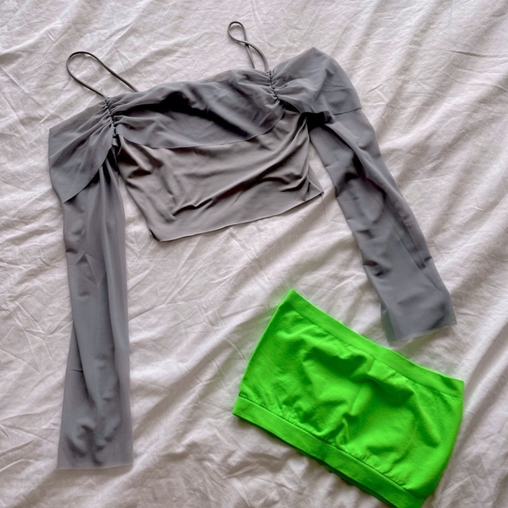 Editorial green tube top